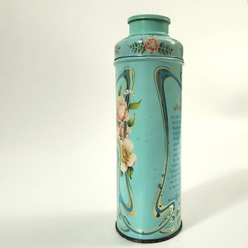 Avon 1977 Anniversary  Keepsake Tin 91st Special Edition Decoration Floral 5.25